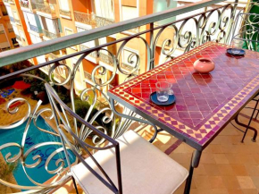 Centre ville Marrakech, 2 pièces 55m2,clim,piscine